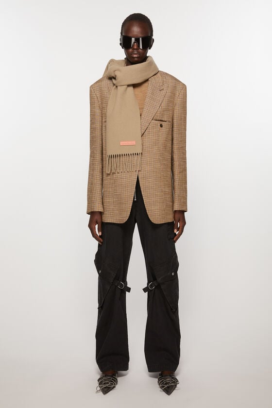 Acne Studios Schmaler Fransen-Schal aus Wolle zollfrei