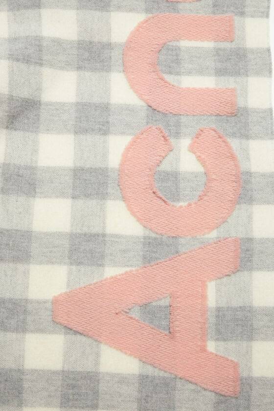 Acne Studios Karierter Schal mit Logo Schlussverkauf