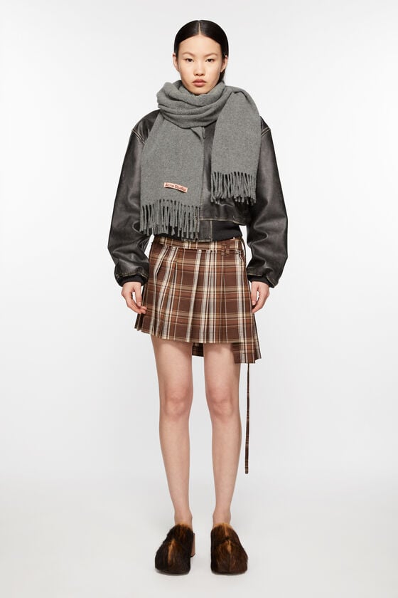 Acne Studios Schmaler Fransen-Schal aus Wolle Günstiger Verkauf