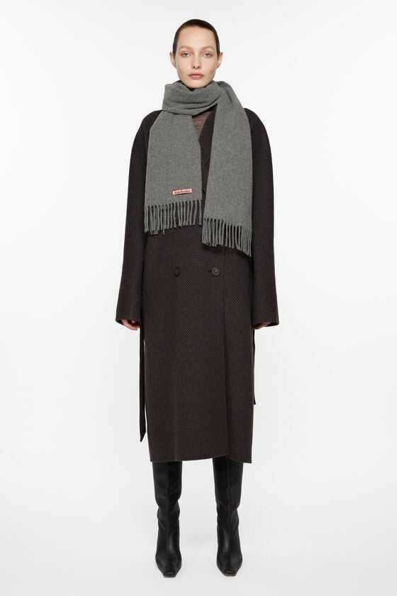 Acne Studios Schmaler Fransen-Schal aus Wolle Meist gekauft