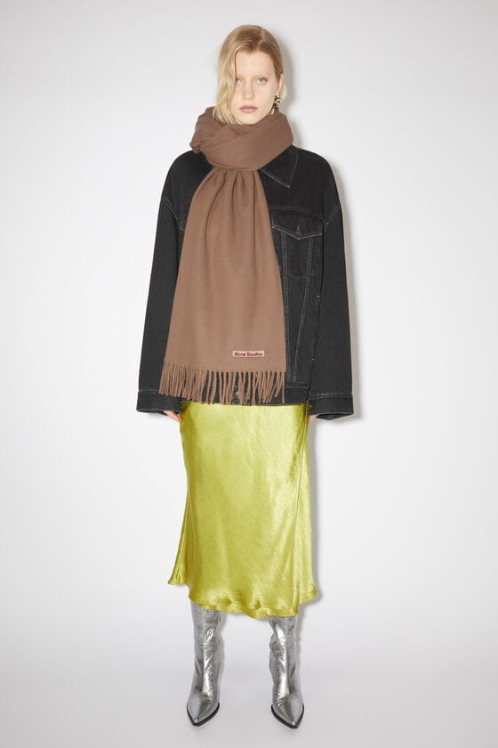 Acne Studios Oversized-Wollschal mit Fransen Fabrik Onlineshop
