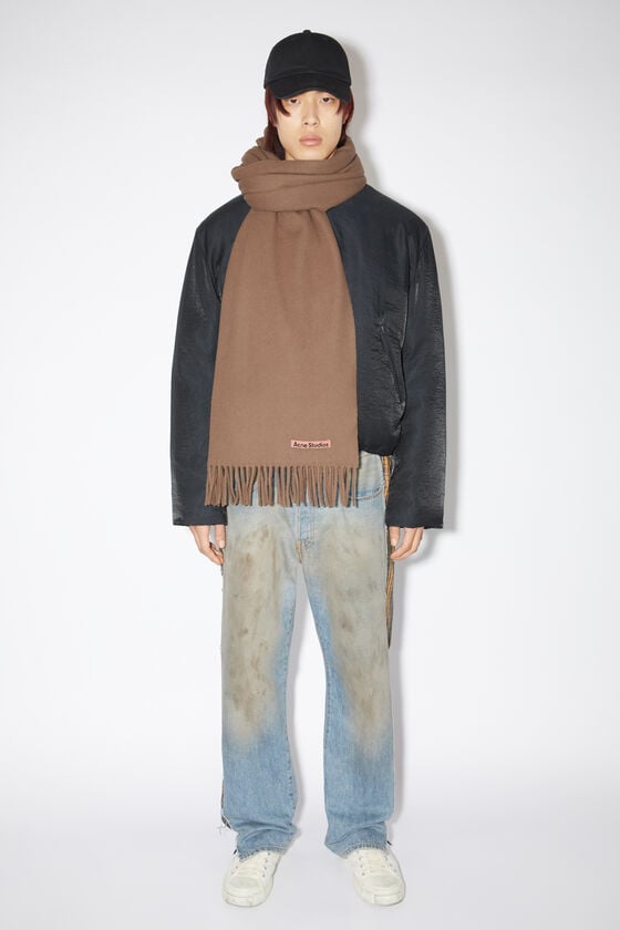 Acne Studios Oversized-Wollschal mit Fransen Fabrik Onlineshop