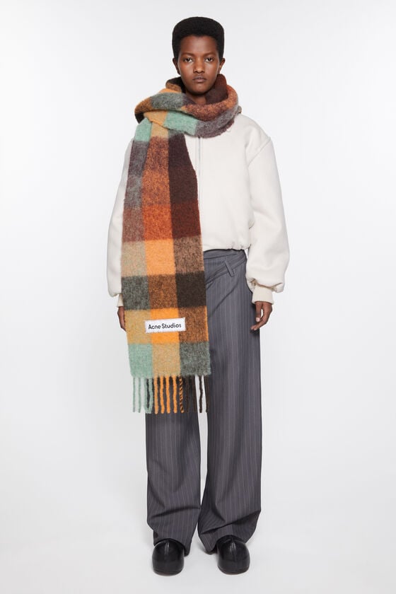 Acne Studios Karierter Schal aus Mohair Versandkostenfrei