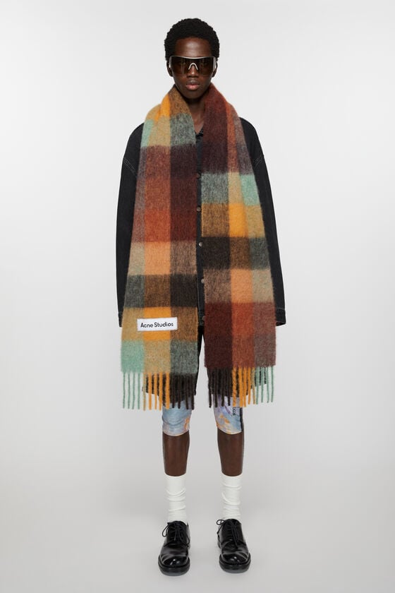 Acne Studios Karierter Schal aus Mohair Versandkostenfrei
