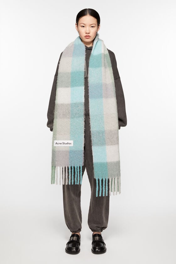Acne Studios Karierter Schal aus Mohair Großer Ausverkauf