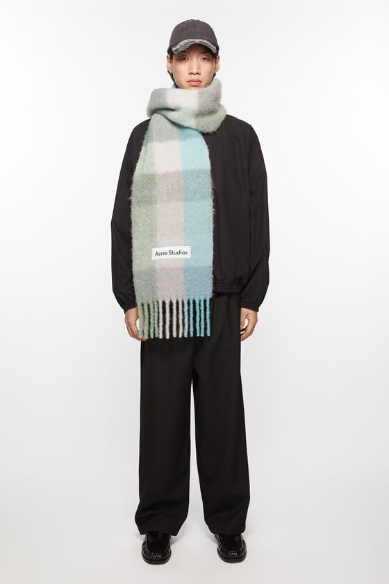 Acne Studios Karierter Schal aus Mohair Großer Ausverkauf