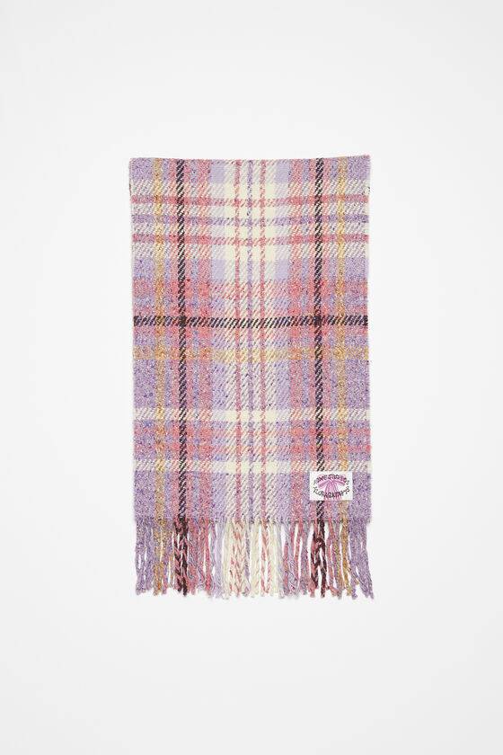 Acne Studios Fransen-Schal mit Karomuster Flash Sale