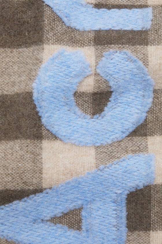 Acne Studios Karo-Schal mit Logo - Schmal Saisonschlussverkauf