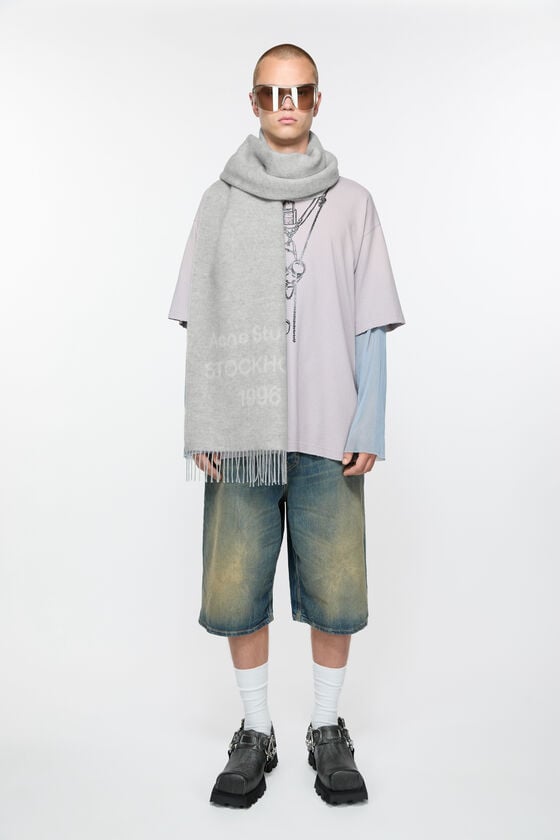 Acne Studios Logo wool scarf Online Outlet