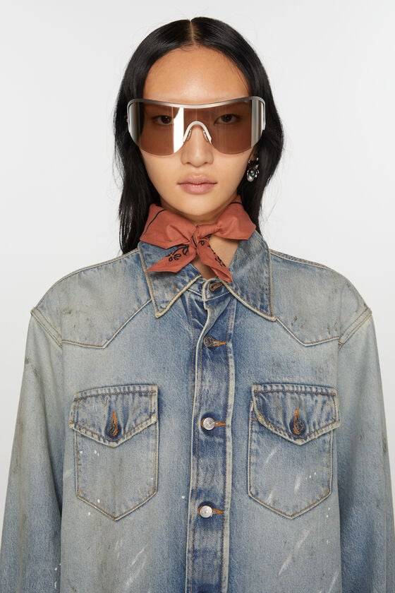Acne Studios Leichter Schal mit Print Zeitbegrenzte Promotion