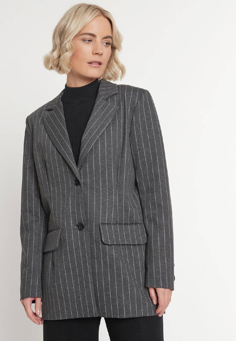 Ana Alcazar Nadelstreifen Blazer Mesea Meist gekauft