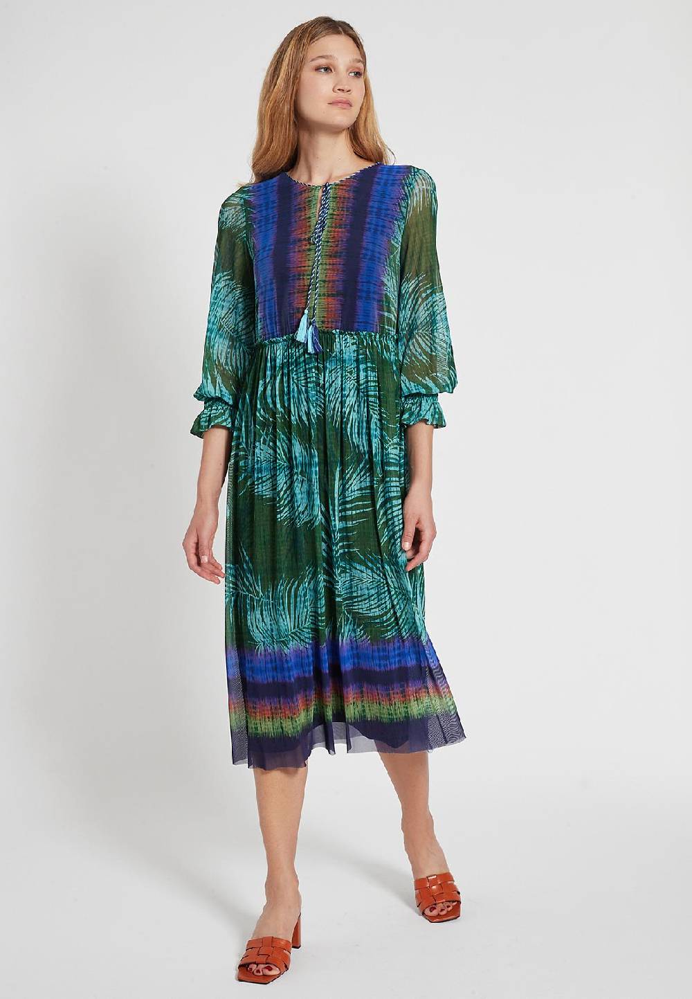 Ana Alcazar Midikleid Feply Neueste Mode