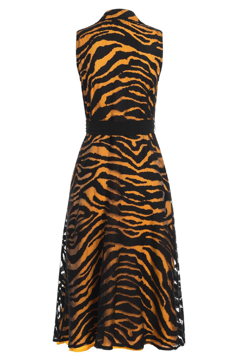 Ana Alcazar Blusenkleid Zapa Schwarz-Braun Online Outlet