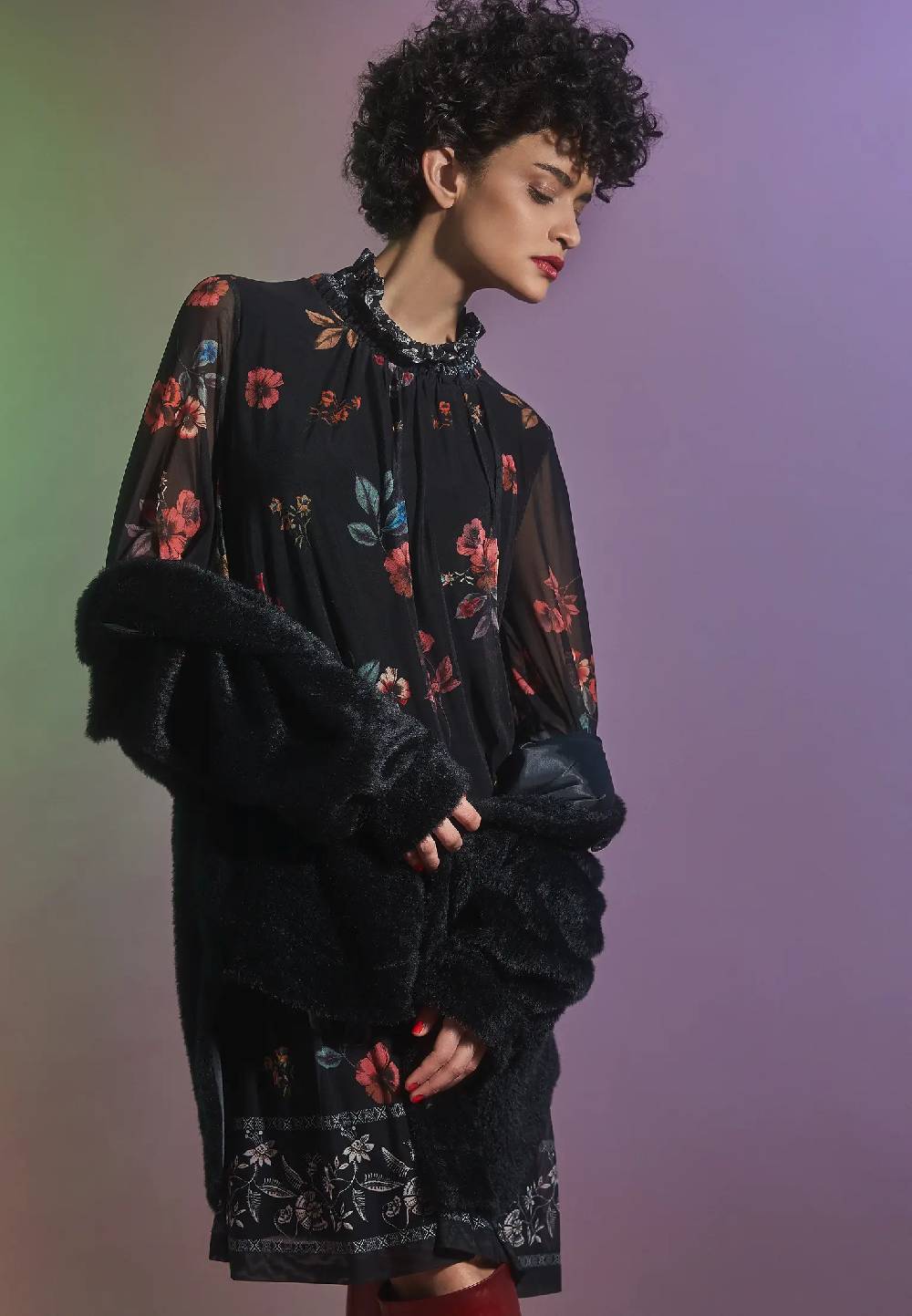 Ana Alcazar Langarmkleid Hiane Auslauf