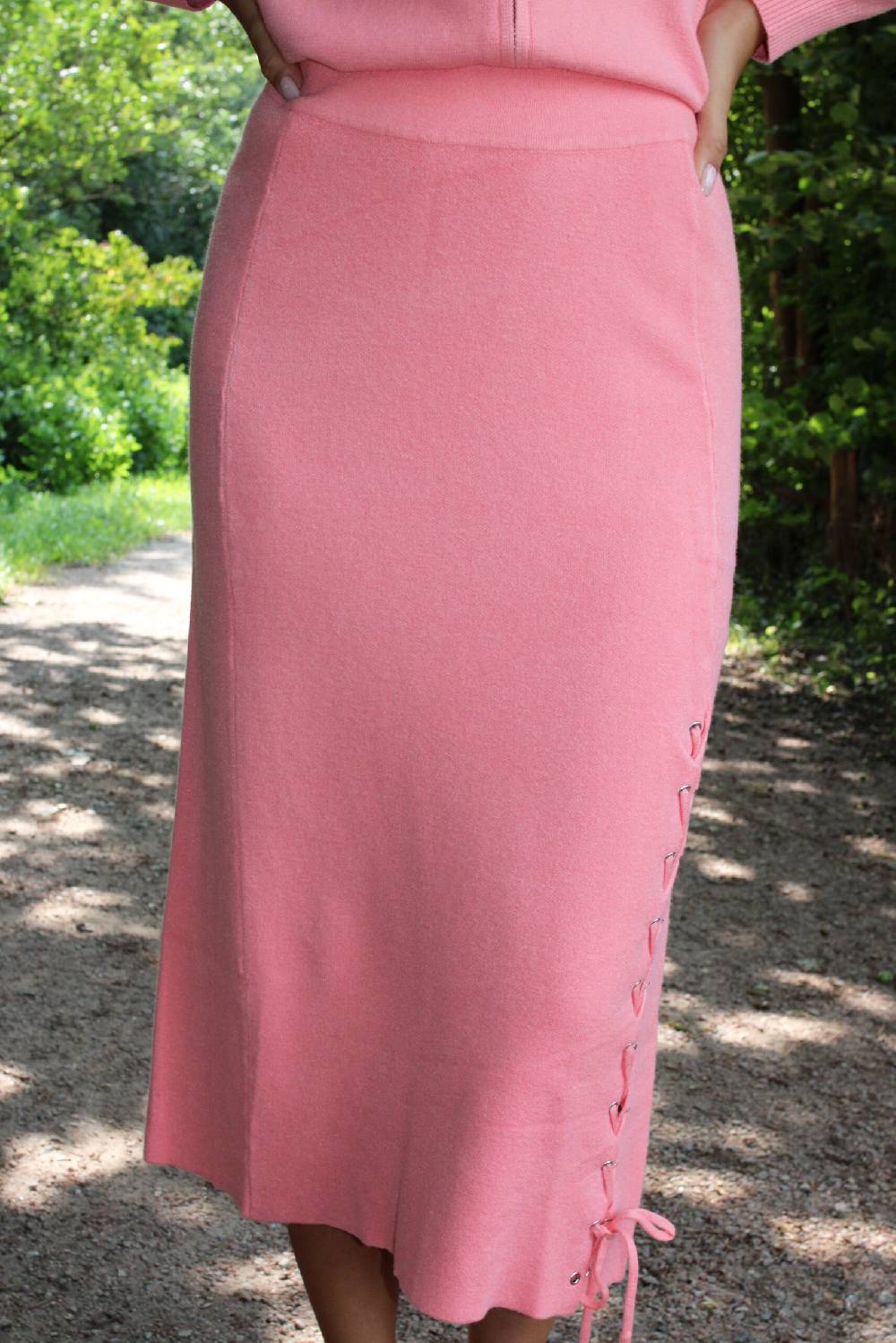 Miss Goodlife Skirt Knitted – peach Lagerräumung
