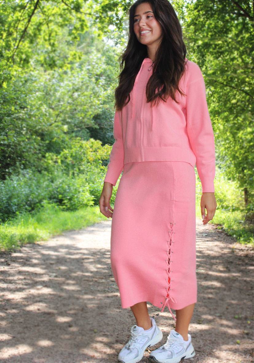 Miss Goodlife Skirt Knitted – peach Lagerräumung