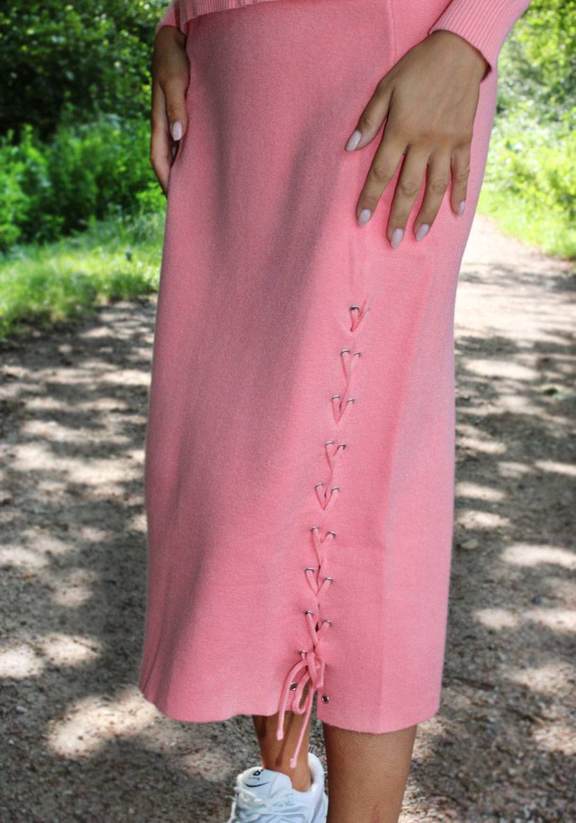 Miss Goodlife Skirt Knitted – peach Lagerräumung