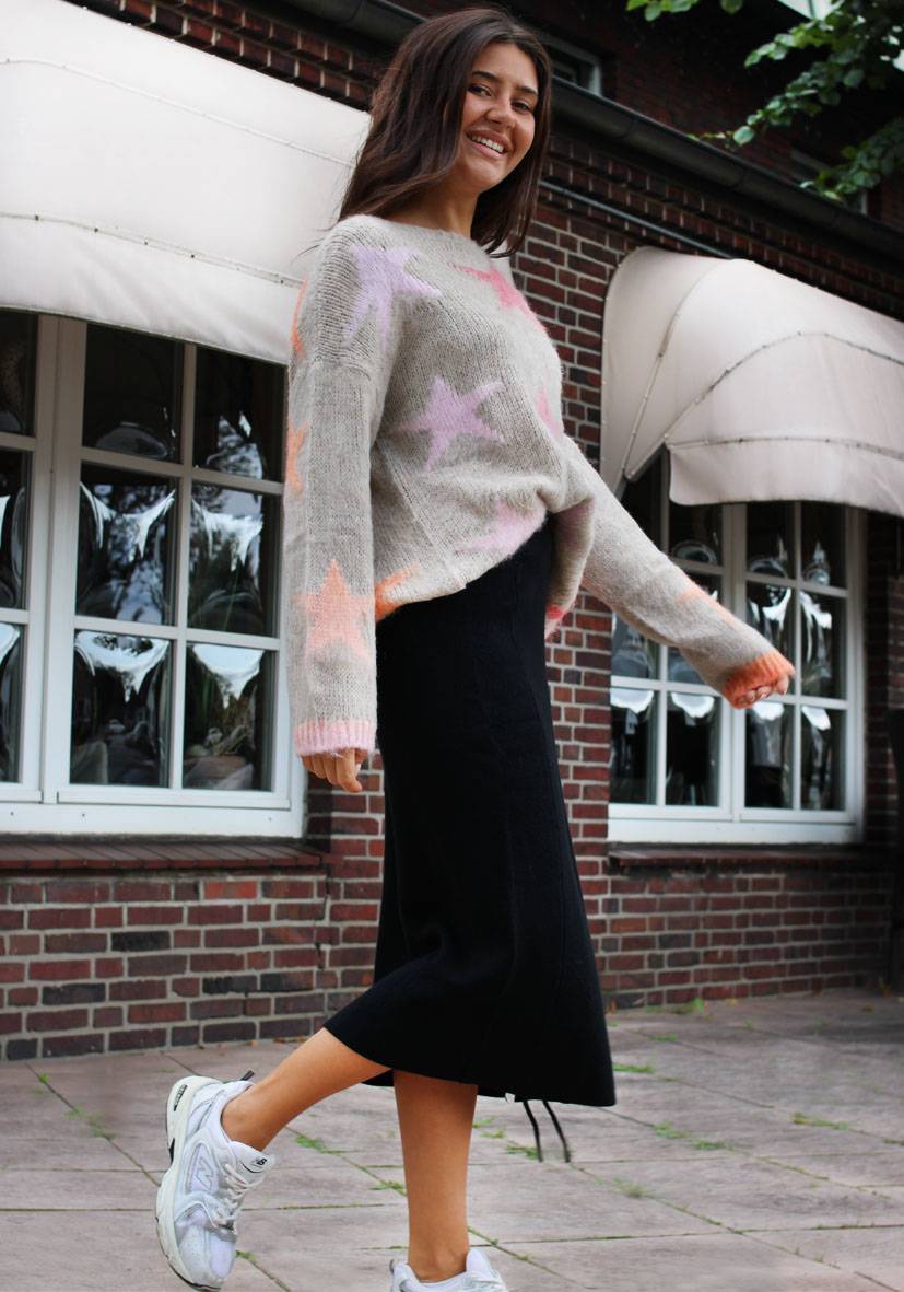 Miss Goodlife Skirt Knitted – black Heißer Verkauf