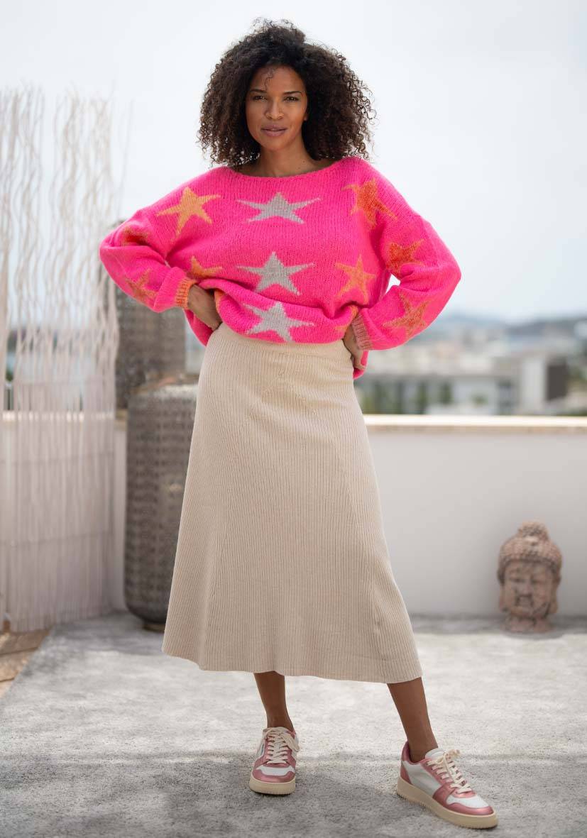 Miss Goodlife Skirt Knitted long – cream Top Angebot
