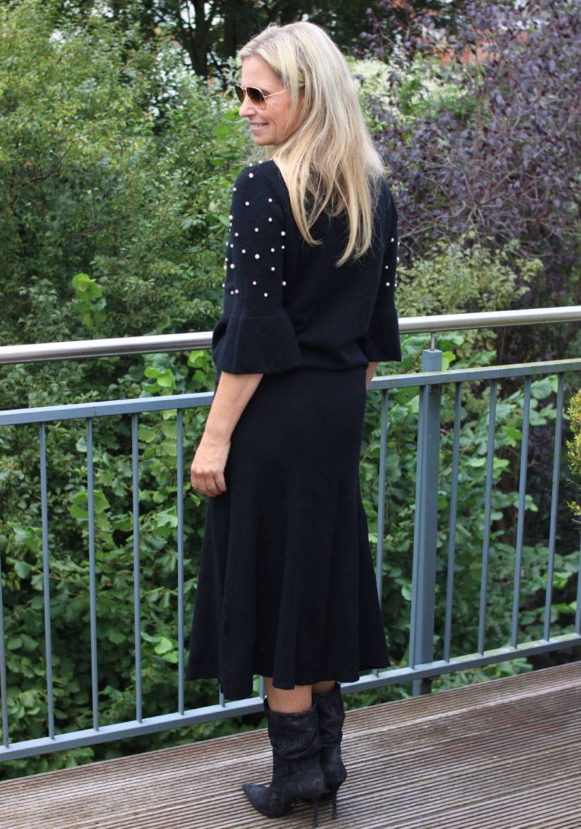 Miss Goodlife Skirt Knitted long – black Online Outlet