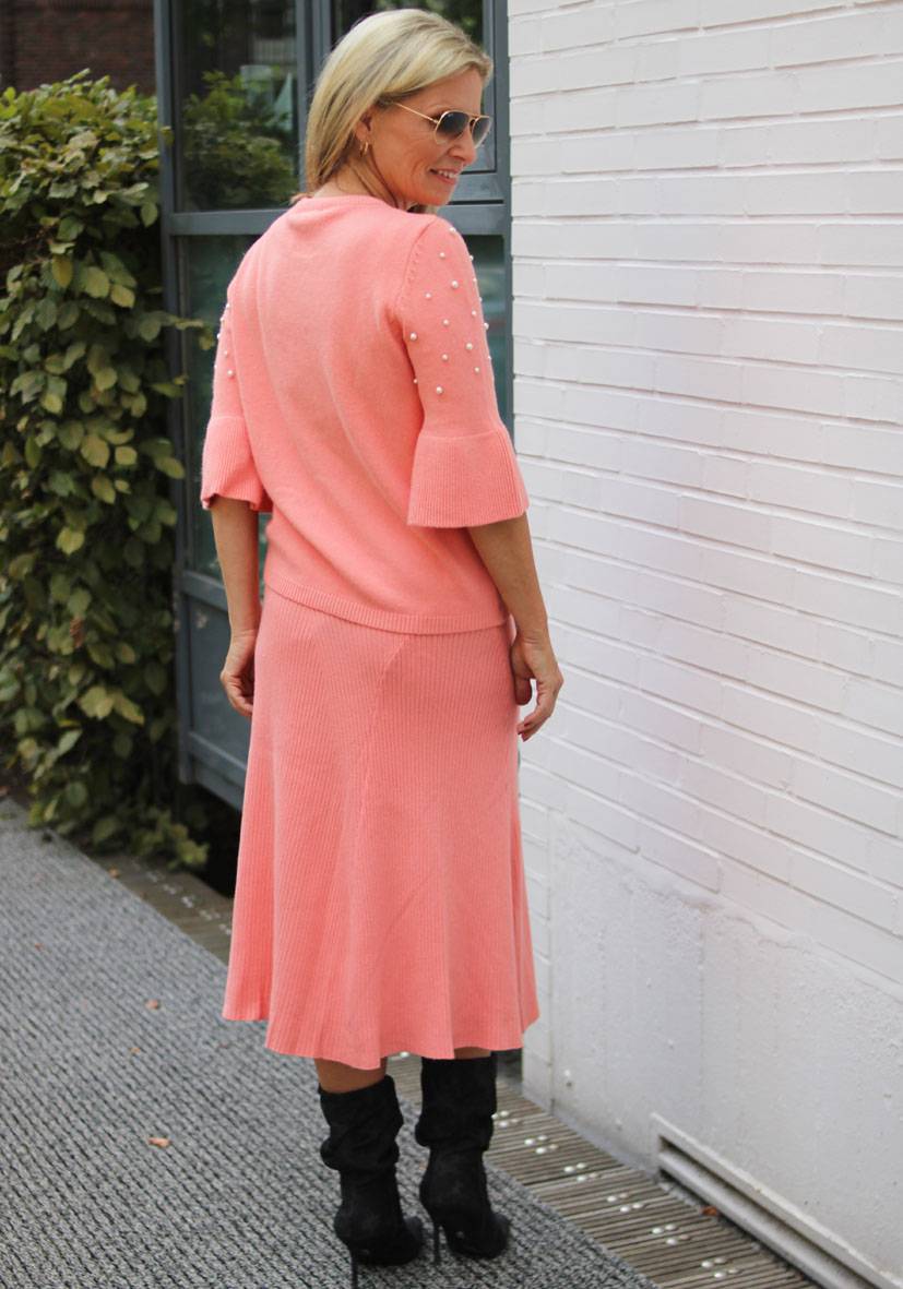 Miss Goodlife Skirt Knitted long – peach Blitzangebot