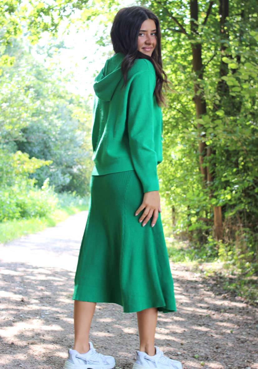 Miss Goodlife Skirt Knitted long – green Neuheiten