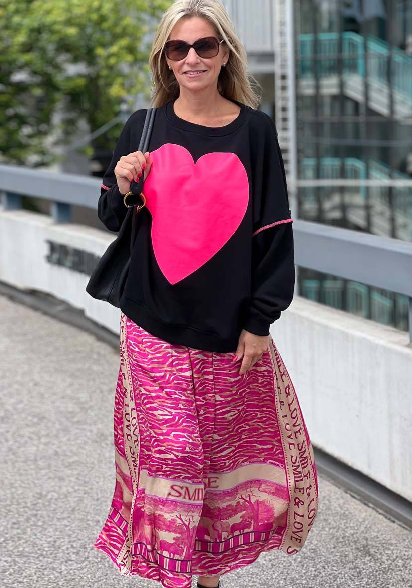 Miss Goodlife Maxirock Pink Zebra Kostenlose Rückgabe