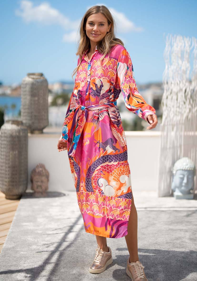 Miss Goodlife Dress Pink Dragon Super Rabatt
