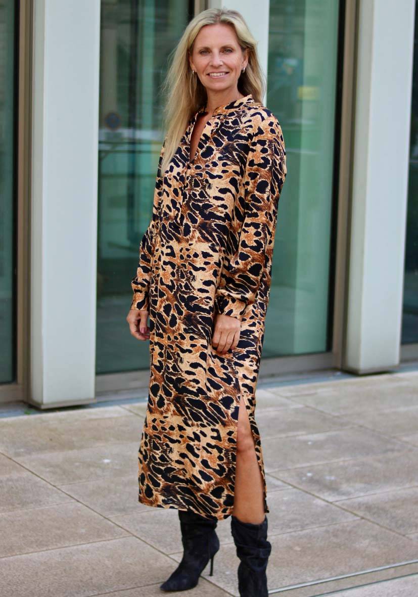 Miss Goodlife Dress Fancy Leo Midi – brown Hotsell