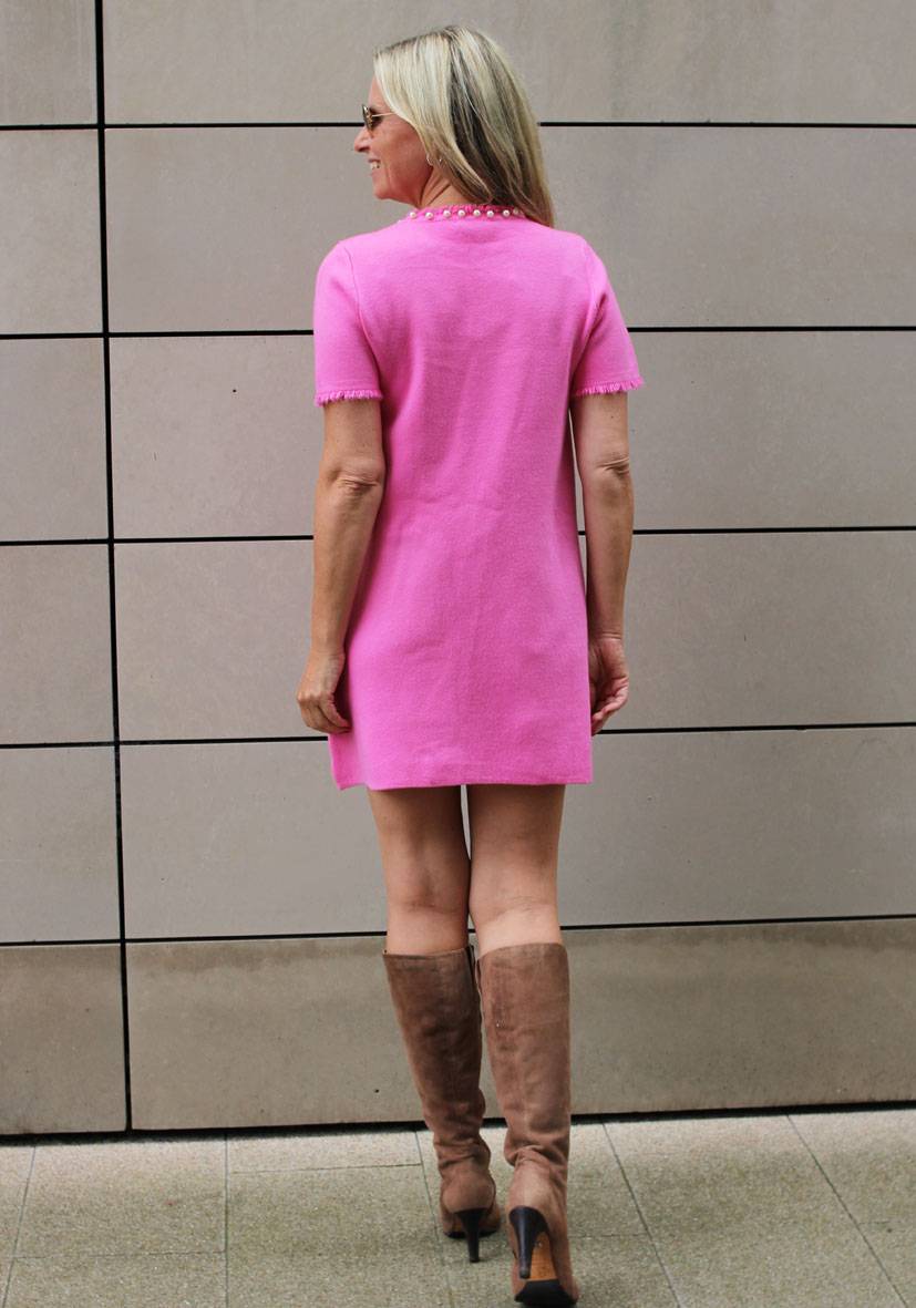 Miss Goodlife Dress Knitted short – pink Neueste Mode