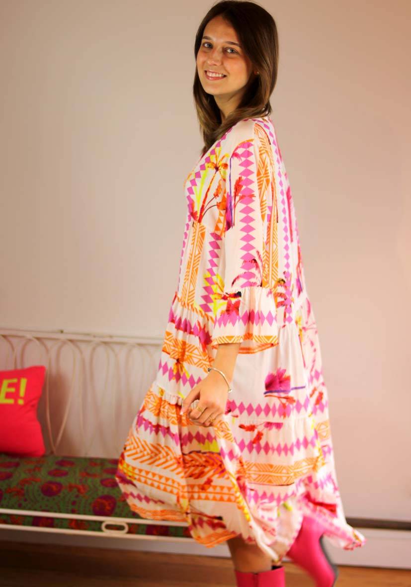 Miss Goodlife Dress Indie Big Leaves Blitzangebot