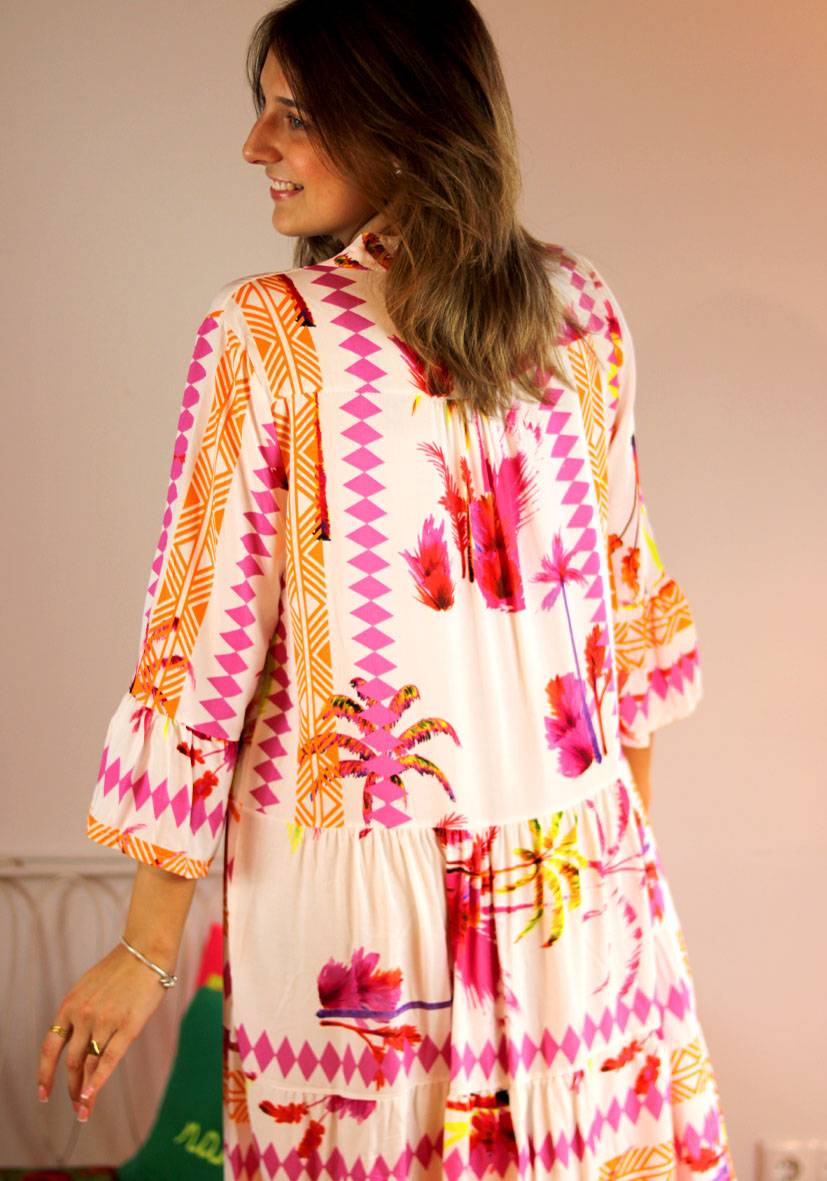 Miss Goodlife Dress Indie Big Leaves Blitzangebot