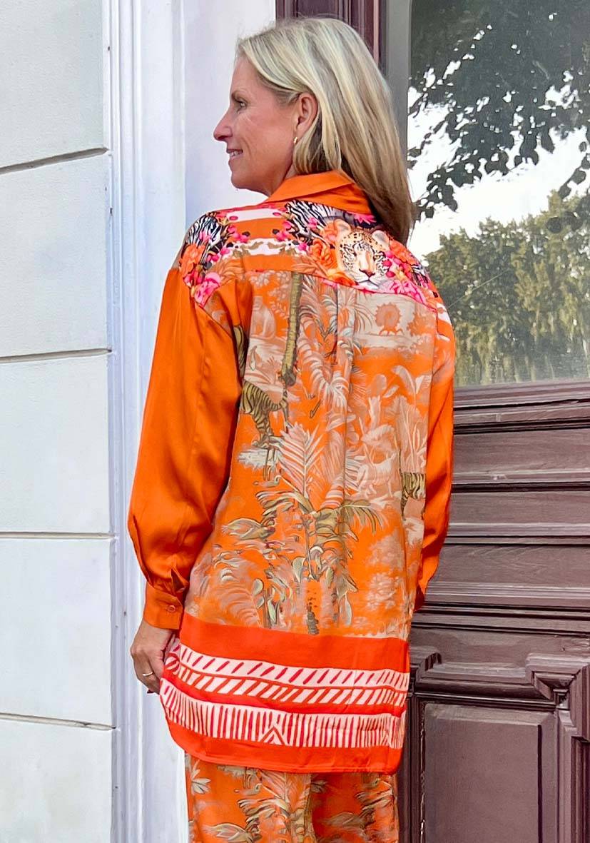 Miss Goodlife Blouse Tiger in the jungle – orange Tägliche Deals
