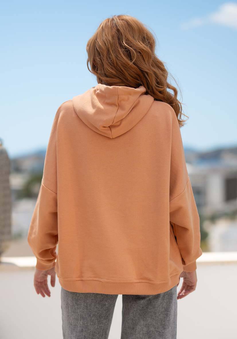 Miss Goodlife Hoodie Choose Happy Strass – puder 2025