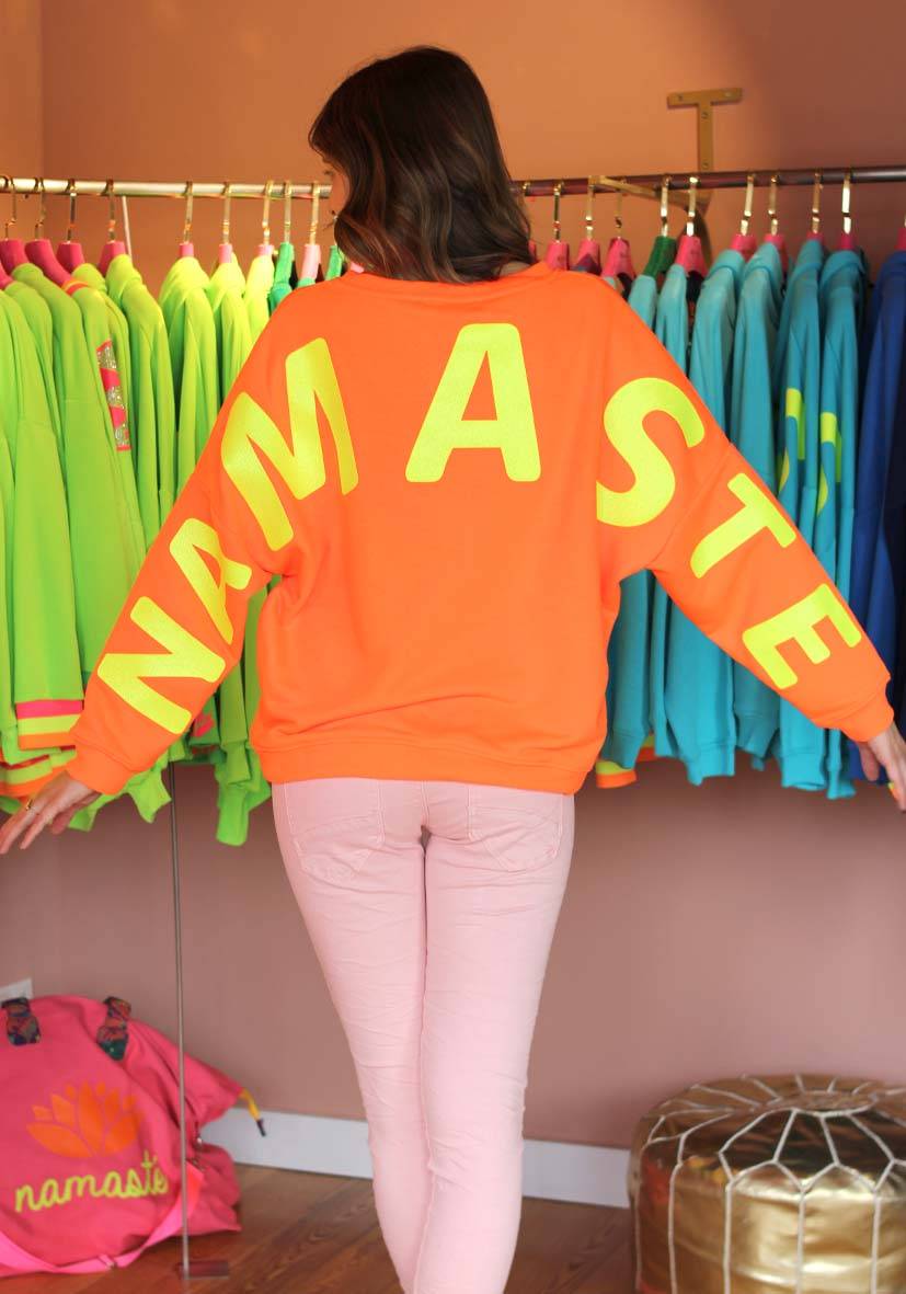 Miss Goodlife Roundneck Double Namasté Glitter – neonorange Hotsell
