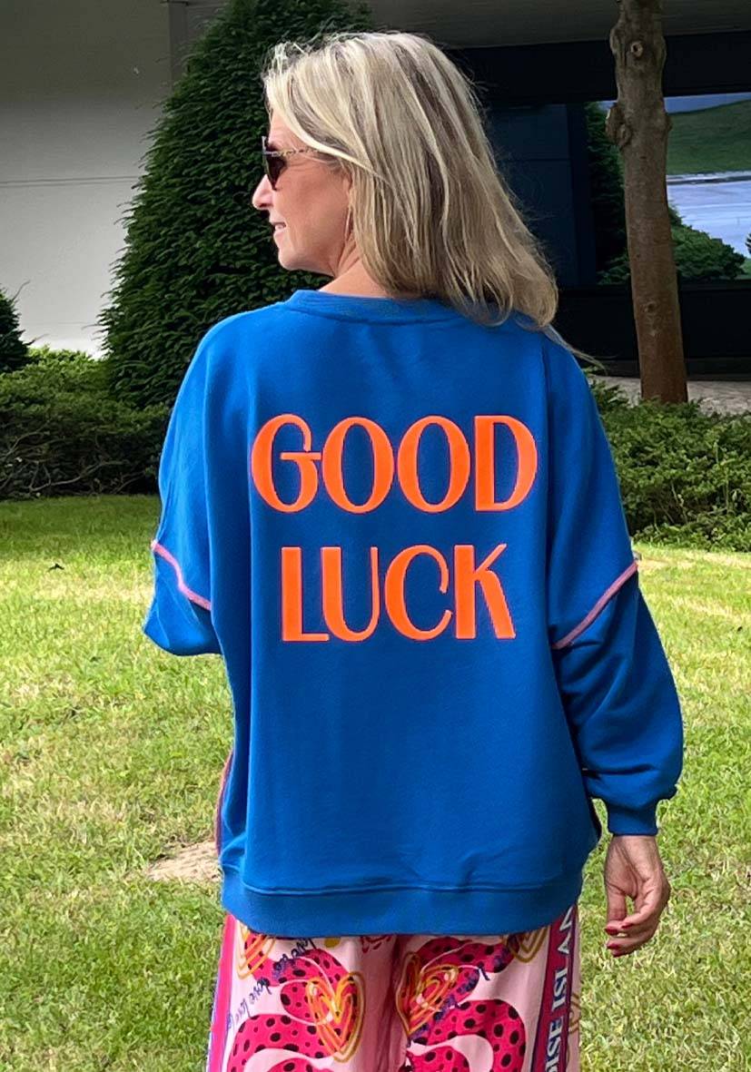 Miss Goodlife Roundneck Good Karma Good Luck – blue Blitzverkäufe