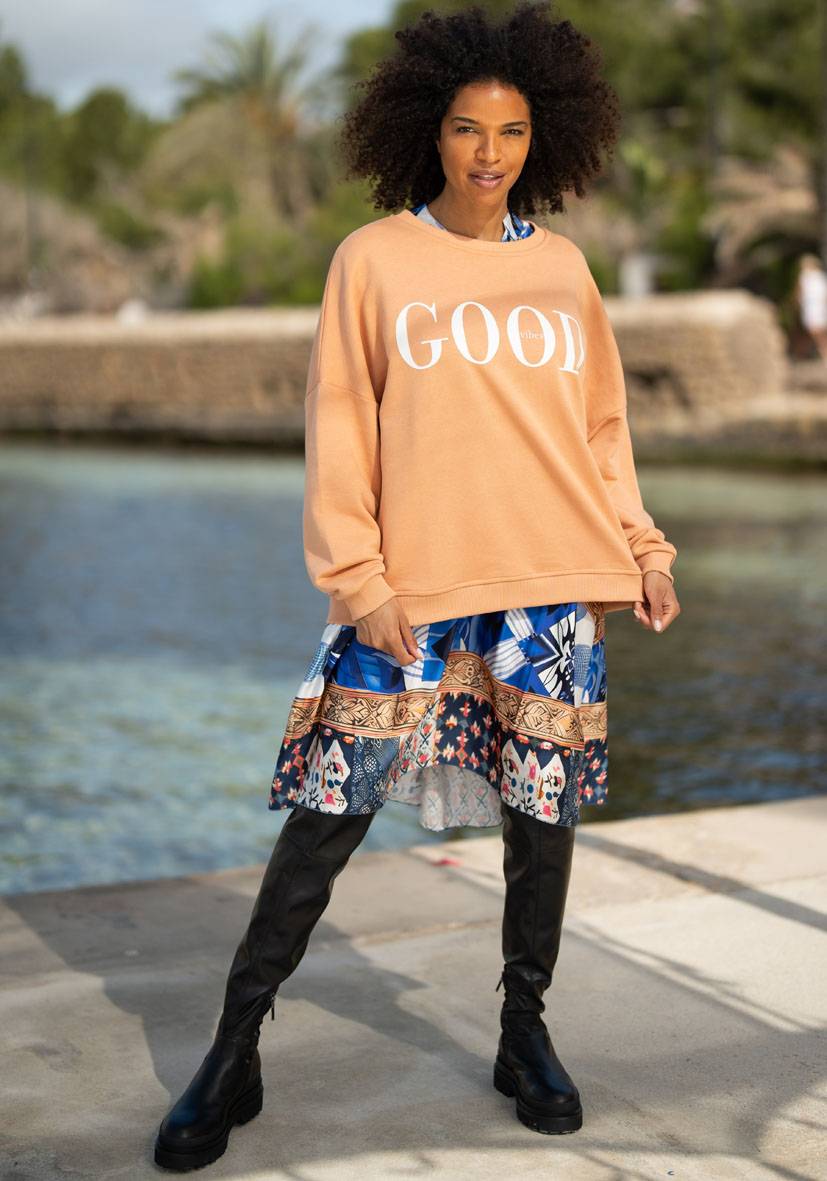 Miss Goodlife Roundneck Good Vibes – puder Rabatt