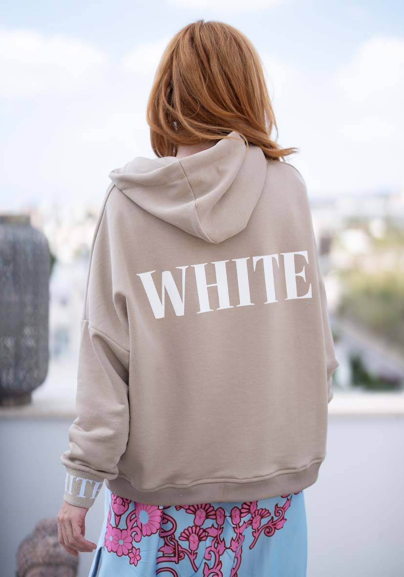 Miss Goodlife Hoodie Black and White – sand Flash Sale