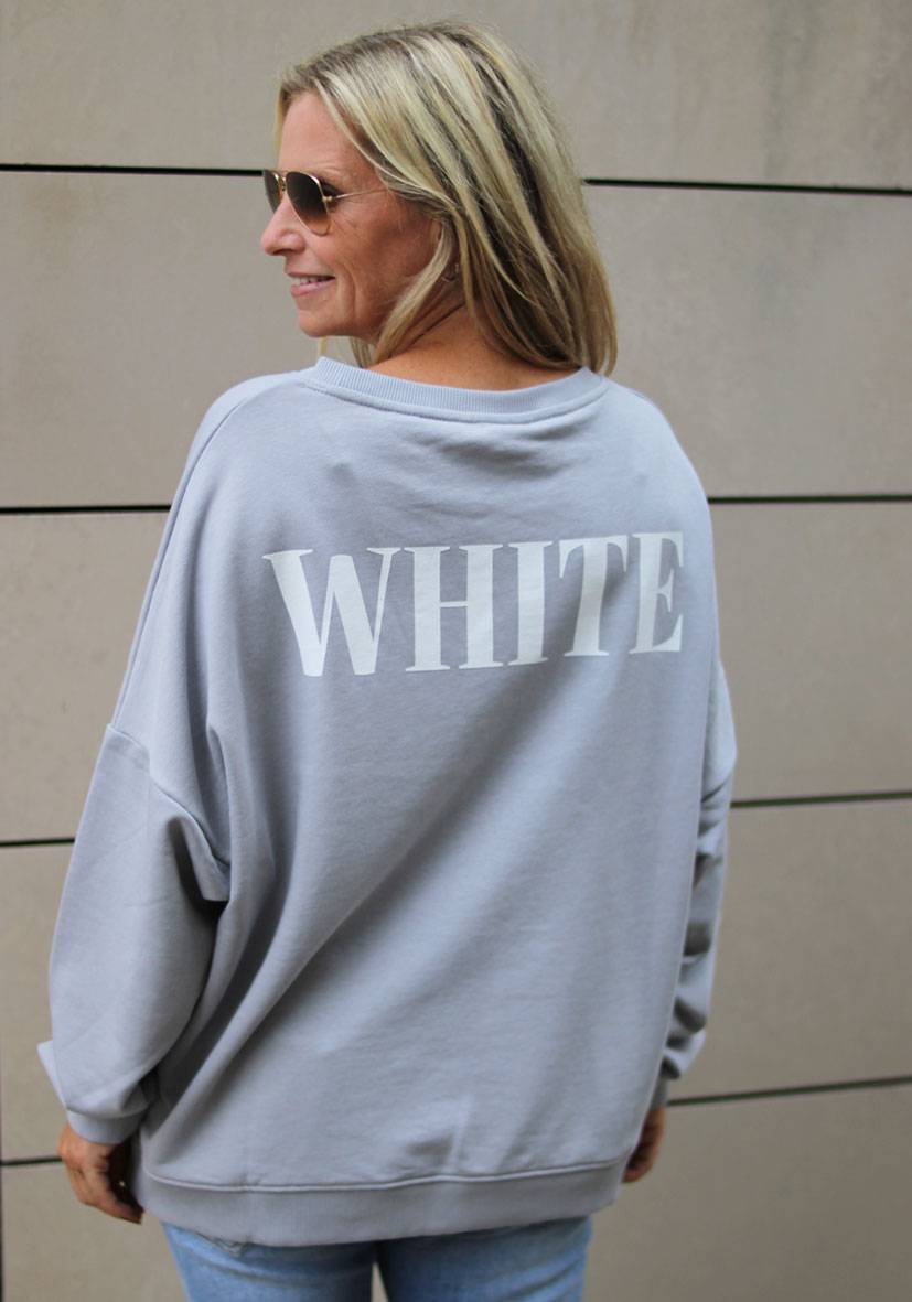 Miss Goodlife Roundneck Black and White – lightgrey Begrenztes Angebot