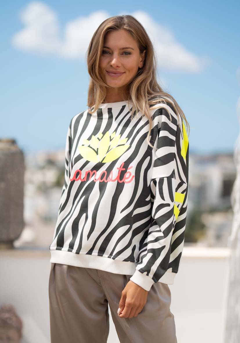 Miss Goodlife Roundneck Double Namasté Zebra Online Shopping