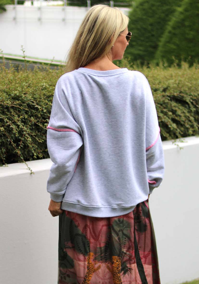 Miss Goodlife Roundneck Peace – lightgrey Muttertagsangebot