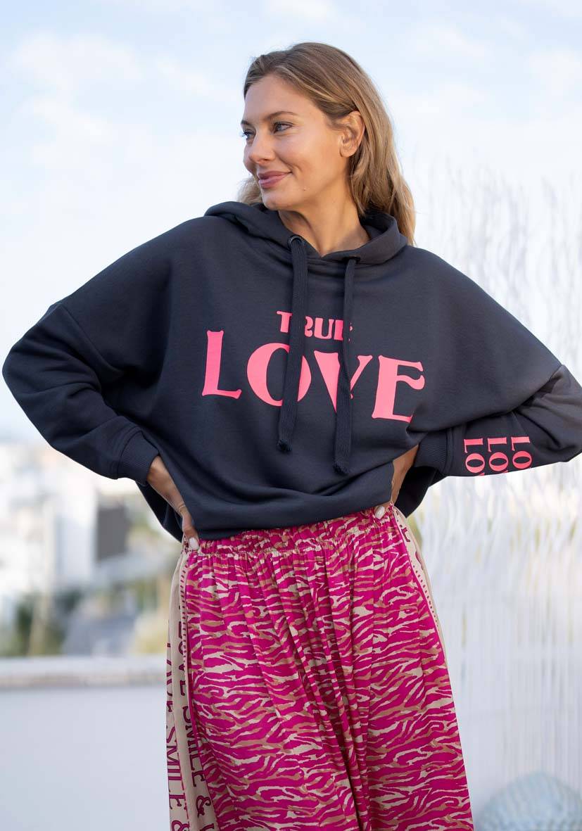 Miss Goodlife Hoodie True Love – anthracite Neuheiten