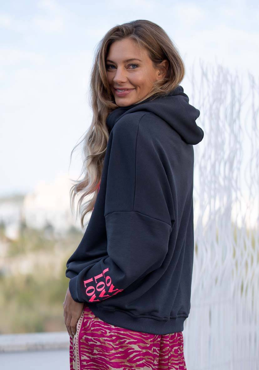 Miss Goodlife Hoodie True Love – anthracite Neuheiten
