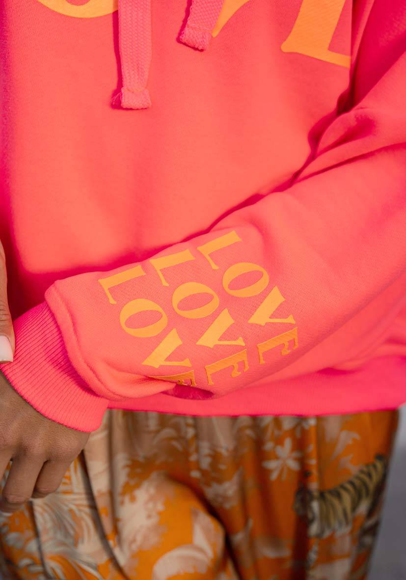 Miss Goodlife Hoodie True Love – neonpink Saisonale Angebote