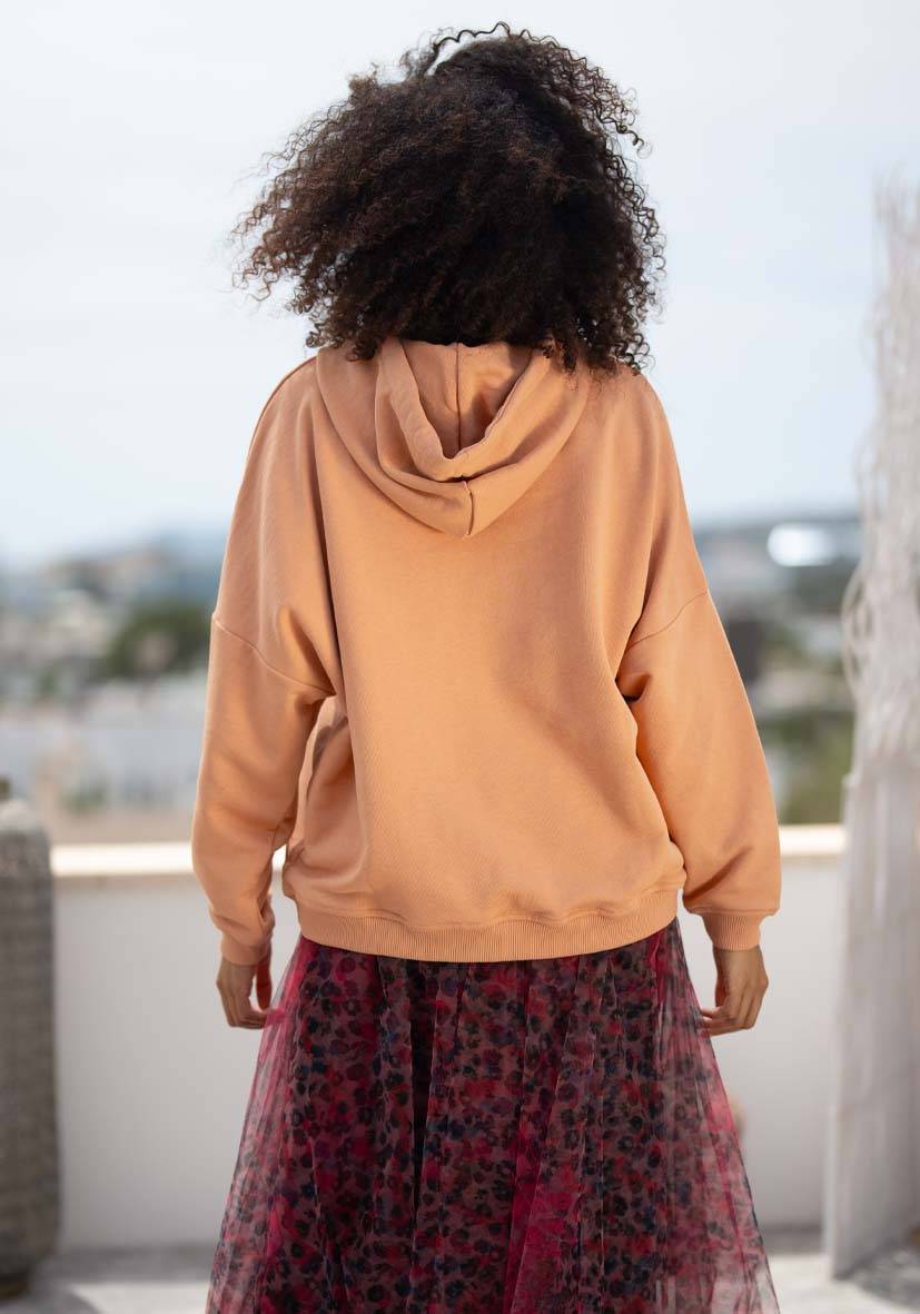 Miss Goodlife Hoodie Be Happy Heartface Strass – puder Bis zu 50% Rabatt