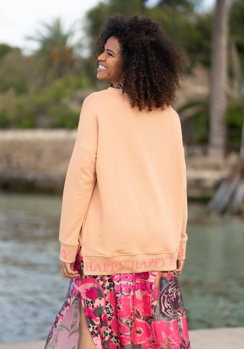Miss Goodlife V-Neck Happy Day – puder Rabatte dieses Monats