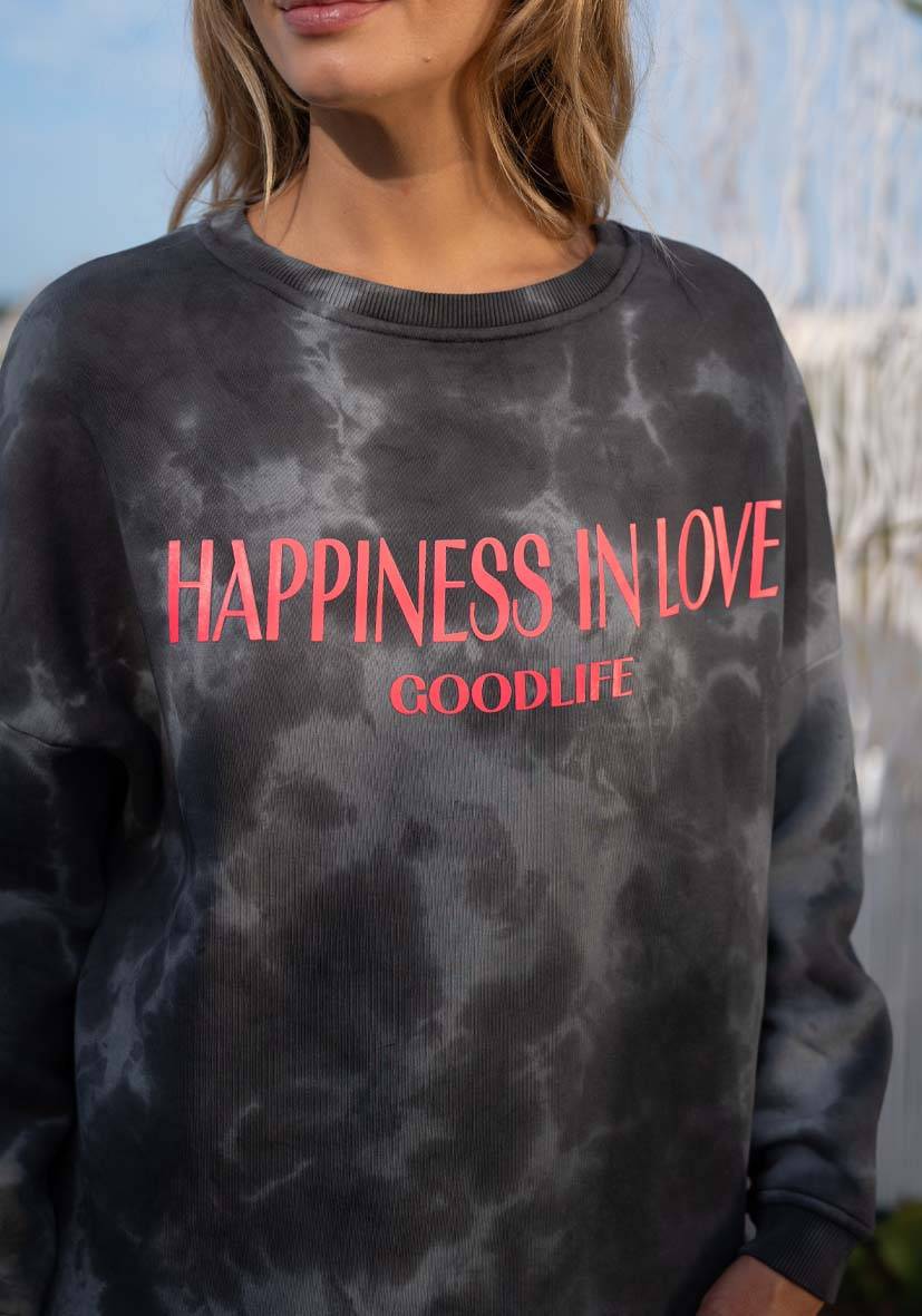 Miss Goodlife Roundneck Roundneck Happiness Love – Batik anthracite 2025