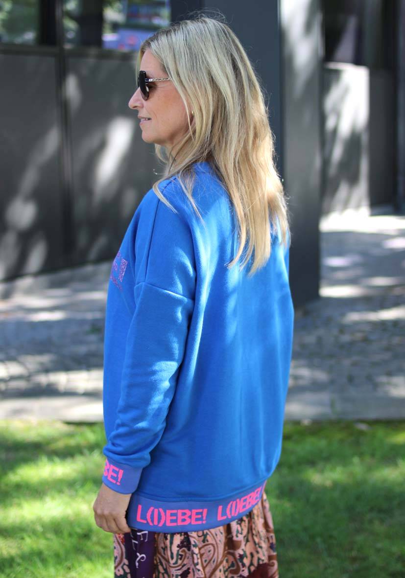 Miss Goodlife V-Neck L(i)ebe Strass – blue Meist gekauft