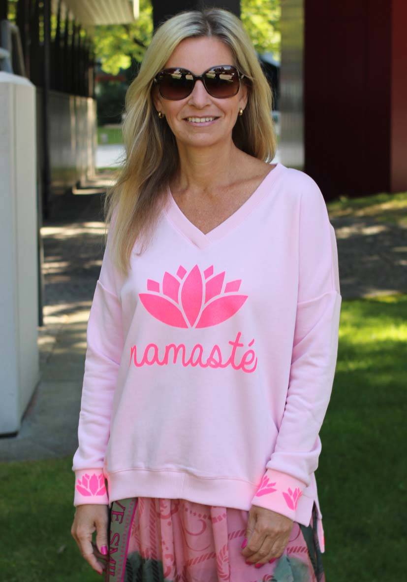 Miss Goodlife V-Neck Namasté Glitter – rose