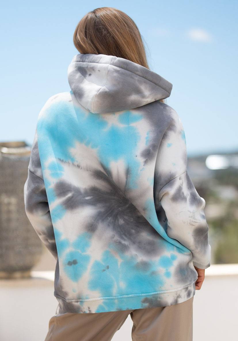 Miss Goodlife Hoodie Namasté Batik – blue Günstig kaufen
